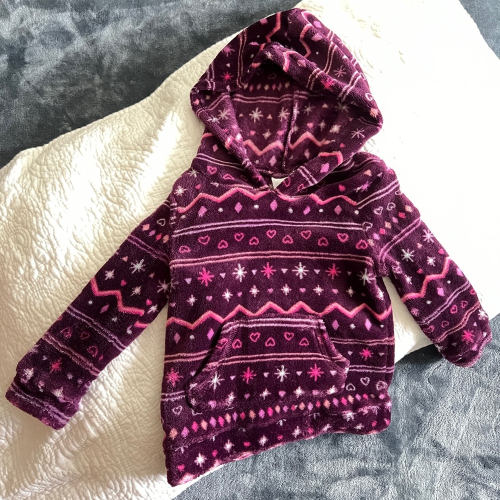 Jumping Beans Purple and Pink Patterned Kids Hoodie